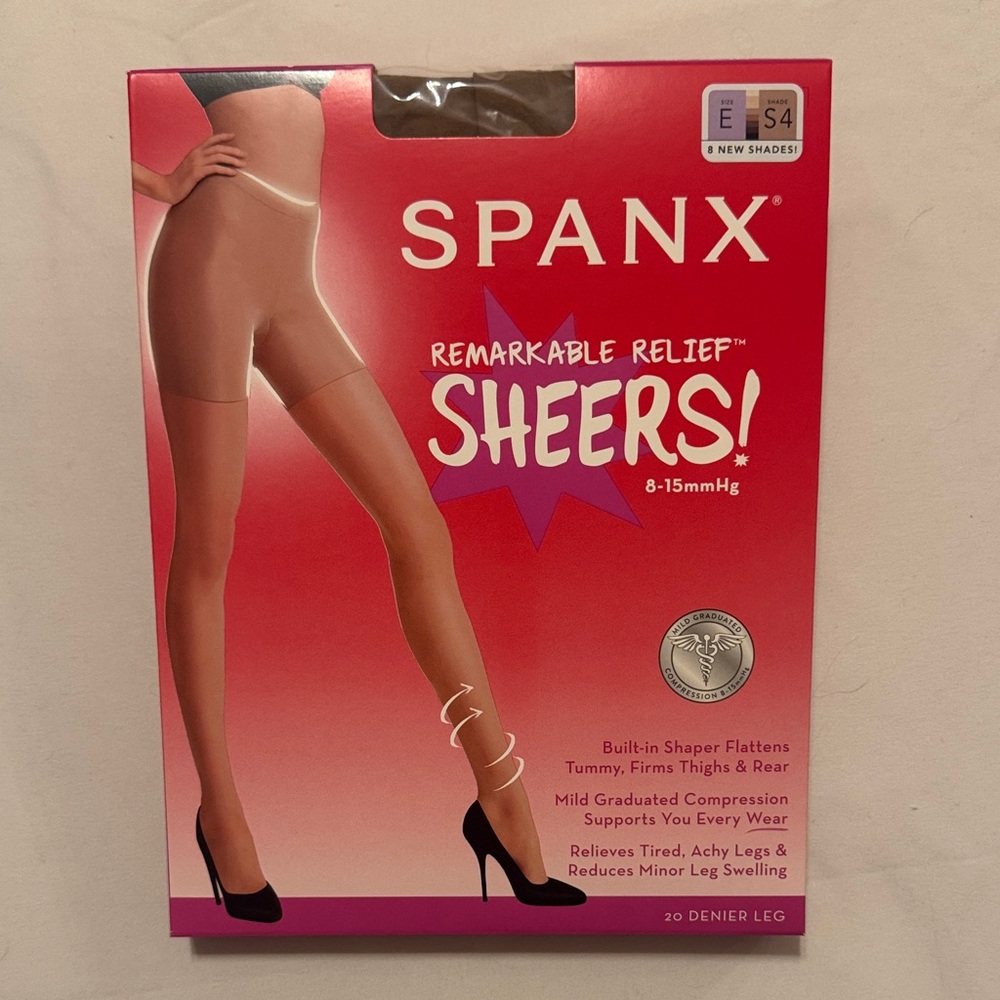 SPANX Remarkable Relief Sheers (Size E / Shade S4)